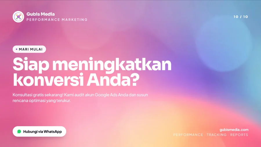 Hasil kampanye Google Ads 10