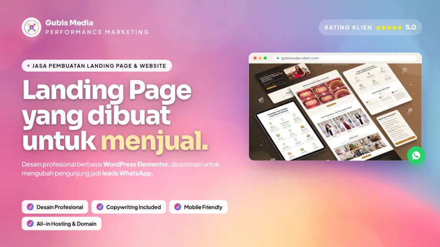Contoh landing page karya Gubis 1