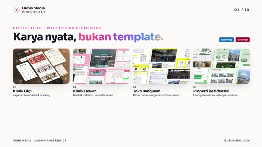 Contoh landing page karya Gubis 2